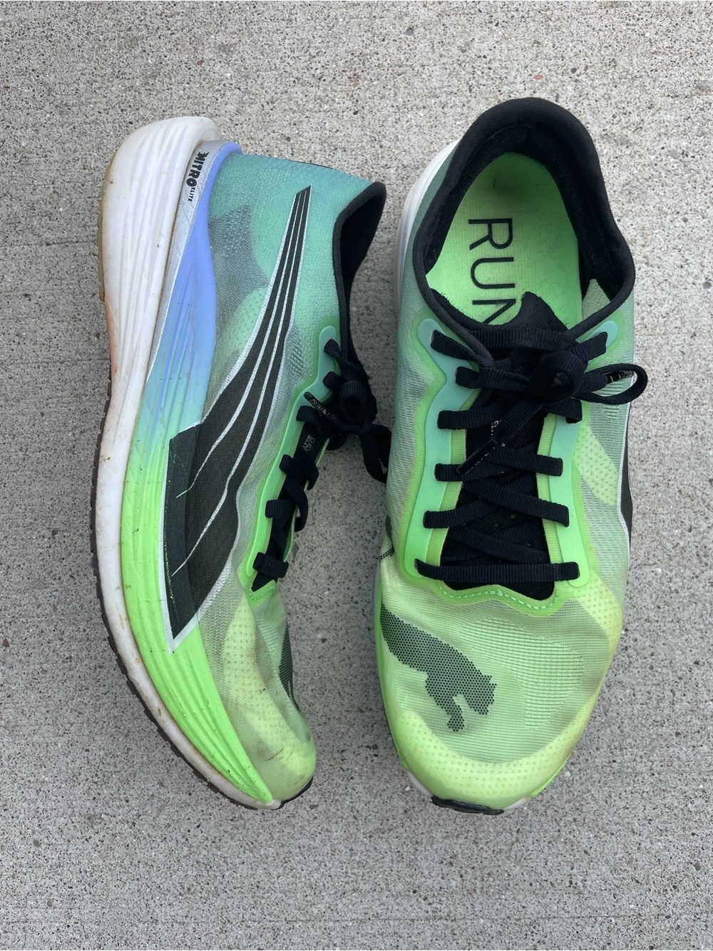Puma Deviate Nitro Elite 2 - Women’s Size 8.5 Green/Blue Lime/Sapphire
